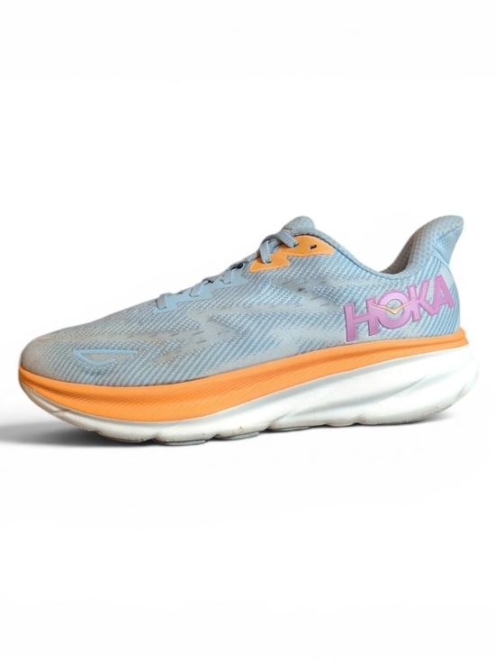 Hoka Shoes - Hoka One One Clifton 9 Women’s Size 11B Running Sneakers Airy Blue/Orange